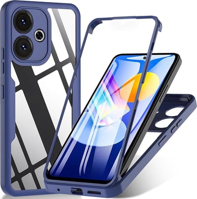 Hoesje geschikt voor Xiaomi Redmi 13 / Xiaomi Poco M6 4G - Techsuit ColorVerse 360 Case met Screenprotector - Blauw