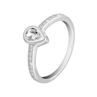 Di Lusso - Ring Noirt - Zirkonia - Zilver 925 - Dames - 17.00 mm