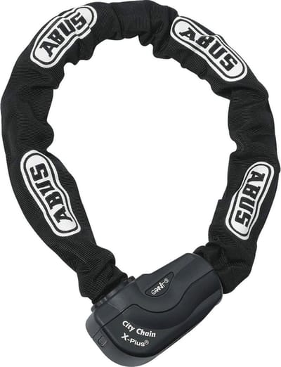 Fietsslot - Scooterslot - Motorslot ABUS Kettingslot - GRANIT CityChain XPlus™ 1060 - Security level 15 - ART-3 zwart - 85 cm - Geschikt voor bakfietsen - elektrische fietsen - scooters