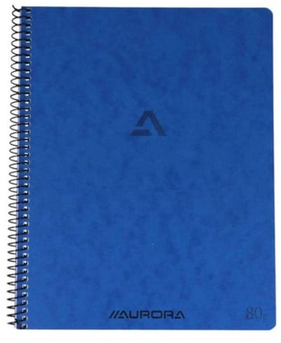 Aurora Spiraal Schrift - Notitieblok - A4 - Gelinieerd - Blauw