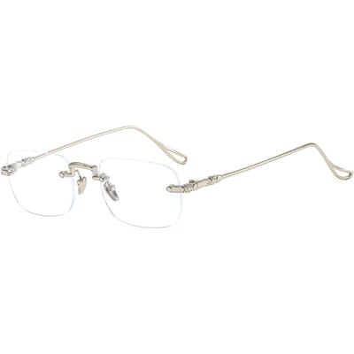 Lunettes Photochromiques Anti Lumière Bleue Sans Monture Lunettes de Soleil Homme Verre Plat Lunettes Élégantes