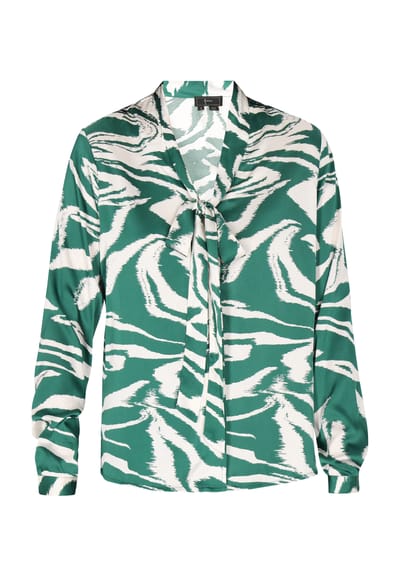 Faina Blouse Dames Groen gebroken wit