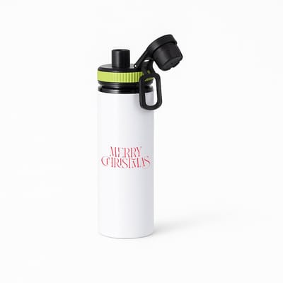Hacebo® - Kerst merry christmas waterfles met draaidop groen - Kerstmis - Kerst beker - winter - kerst - christmas - kerst cadeau - water fles - 850ML