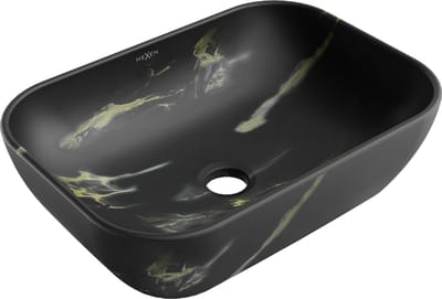 Mexen Rita opbouw wastafel 45 x 32 cm, zwart steen - 21084588