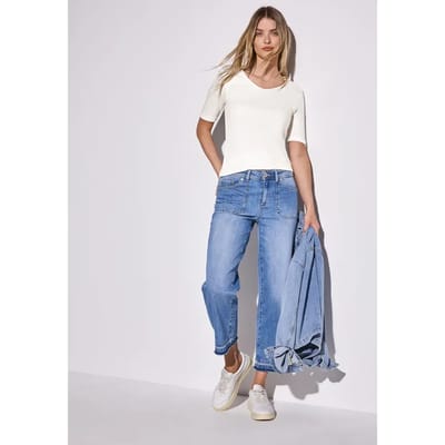 T-shirt met V-hals