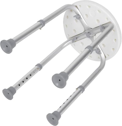Douchestoel - Badkruk - Comfortabel Douchen - In Hoogte Verstelbaar - Tot 51cm Hoog - Wit