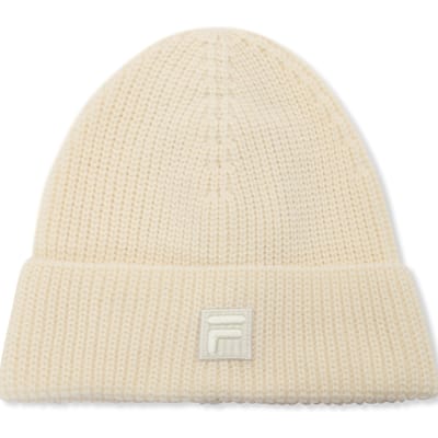 FILA Unisex Simonte High Top Logo Knit Beanie Egret Maat: OS | Hoeden Outlet | Unisex | Wit