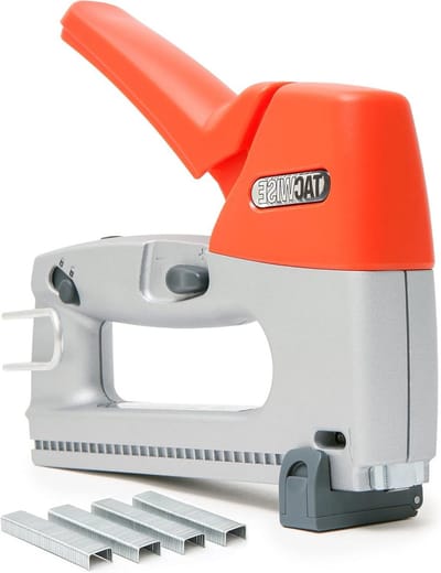 Metalen Nietpistool - Niet- en Nagelpistool - Stofferen en Klussen - 2-in-1 Functie - 15 mm - Oranje/Zilver