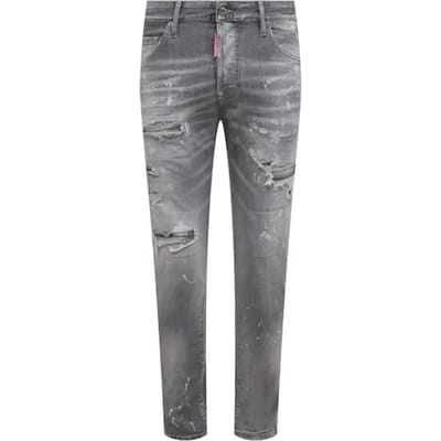Dsquared2 Lichtgrijze Skaterjeans