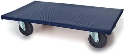 Transportscooter rechthoekig 400 kg draagvermogen - 650 mm lengte x 400 mm breedte plateauwagen met luchtbanden