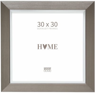 Deknudt Frames fotolijst S45VD1 - zilver met zilverbies - foto 30x30 cm