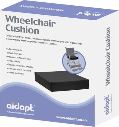 Aidapt Rolstoel kussen - Memory foam ontwerp - Zwart