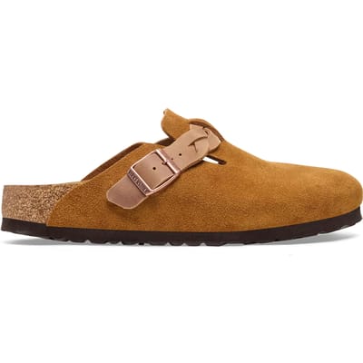 Birkenstock Slipper Boston Braided 1026713 Mink Roestbruin Smal