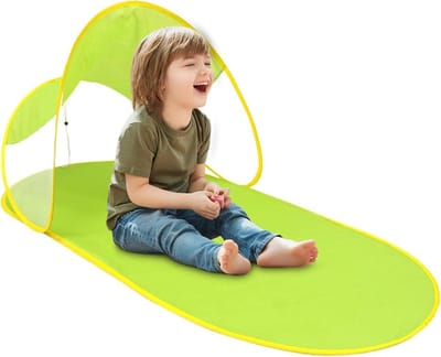 Opvouwbare Strandtent - Pop Up Tent Zonnescherm - Strand Bescherming - 360 Ventilatie - 140 x 70 x 65 cm