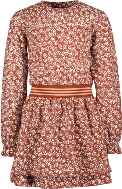 4PRESIDENT Meisjes jurk - Brandy Brown Aop - Maat 110 - Meisjes jurken