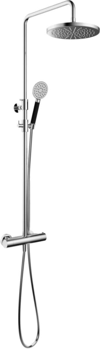 Hotbath Cobber - Stortdoucheset - 300 mm Hoofddouche - 360 mm Hartafstand - Glijstang - Rond Model Handdouche - Chroom - Hoogglans - Opbouw - 1/2 Inch Aansluiting - V02