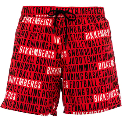 Bikkembergs  Zwemshorts Allover    Rood