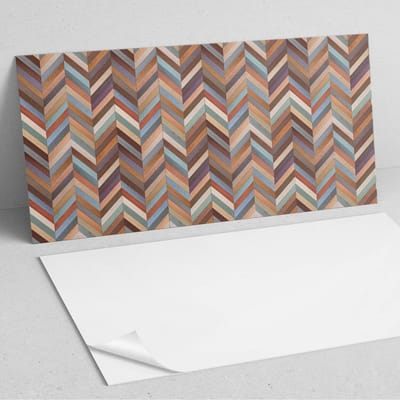 Coloray Wandpanelen Zelfklevend - Visgraatpatroon in het hout PVC Wandpaneel - 100 cm x 50 cm - Bruin Wandbekleding Zelfklevend - 1 stuk - Texturen Wandpanelen Zelfklevend - Wandpaneel Keuken - Wandpanelen Badkamer