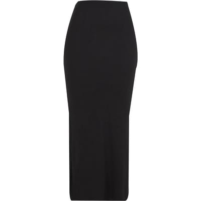 Urban Classics Rib High Slit Dames Maxirok - zwart - S