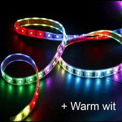 5 Meter Slimme ledstrip  - RGB + Warm wit + ontvanger