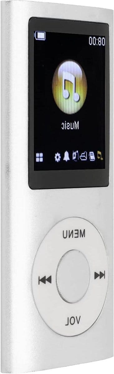 Draagbare Muziekspeler - MP3 Speler - Muziek Luisteren - Verliesvrije Geluidskwaliteit - Tot 64GB - Zilver