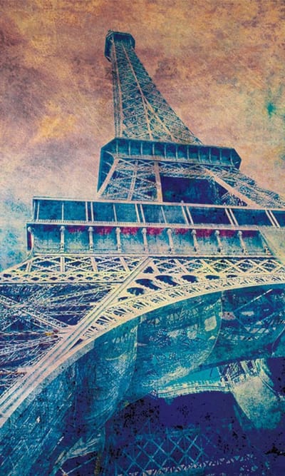 Fotobehang - Eiffel Tower Abstract I 150x250cm - Vliesbehang