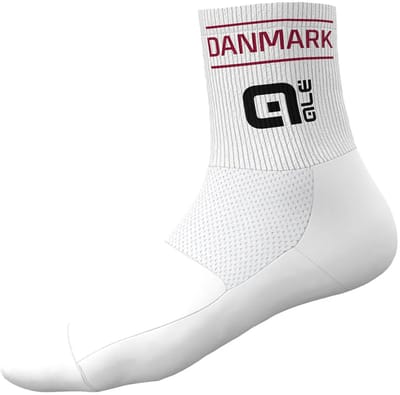 Ale Q-skin Danish Federation 2025 Sokken Wit EU 44-47 Man,Vrouw
