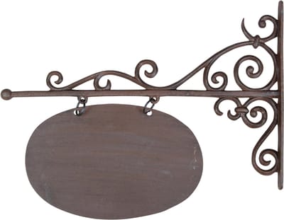 Esschert Design Uithangbord Groot – Metalen Wandbord – Tuin- en Deurdecoratie