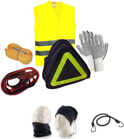 Noodset Auto - SOS Kit - Veilig Onderweg - Complete Set - 3 meter - Geel