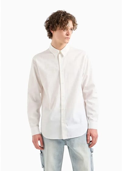 Armani Exchange 6dzcl1-zn5xz Overhemd Met Lange Mouwen Wit M Man