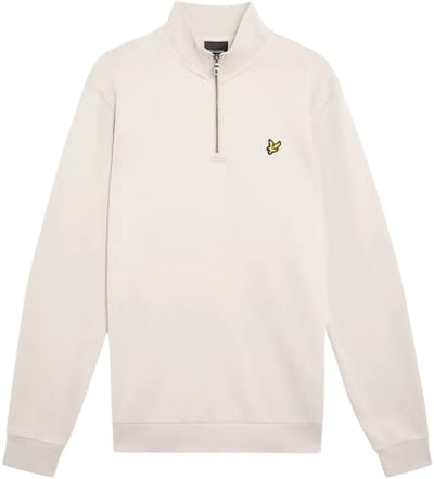 Lyle & Scott Loopback Quarter Zip Sweat Truien & Vesten Heren - Sweater - Hoodie - Vest- Ecru - Maat S