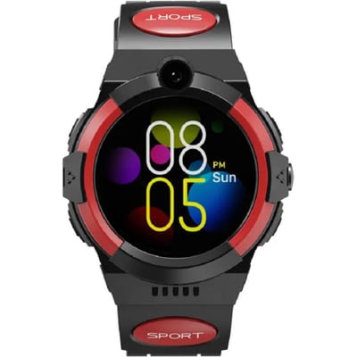Montre de téléphone intelligent pour enfants 4G montre intelligente pour enfants GPS WiFi LBS localisation enfant Tracker montre enfants  s noir/rouge