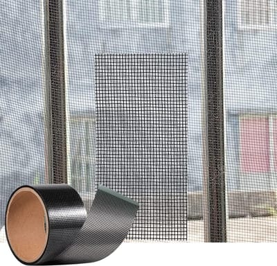 Hor Reparatie Tape - 5cm x 100cm - Hordeur Reparatie Tape - Zelfklevende Horgaas Reparatieset - Grijs - Glasvezel Anti-Inschuif Tape voor Ramen en Deuren - Sterk Plakband voor Muggenhor en Tenten - Rol Horrengaas Reparatiepleister