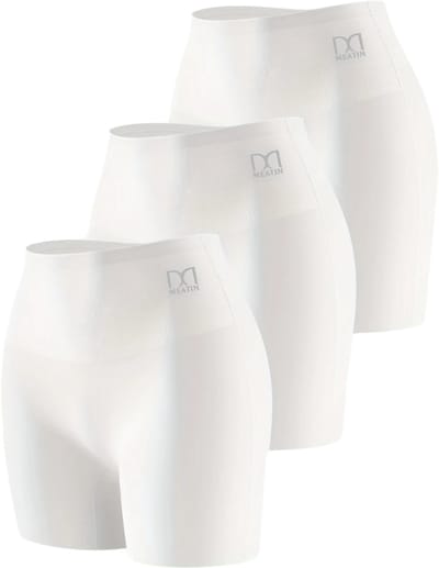 Livano Biker Short Dames - Korte Legging - Lange Onderbroek - Bikershort - Met Pijpjes - 3 Pcs - Wit - Maat XS