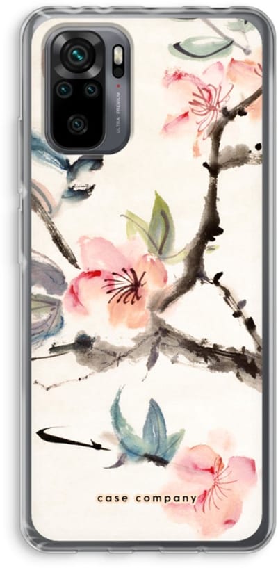 Case Company® - Hoesje geschikt voor Xiaomi Redmi Note 10 Pro hoesje - Japanse bloemen - Soft Cover Telefoonhoesje - Bescherming aan alle Kanten en Schermrand