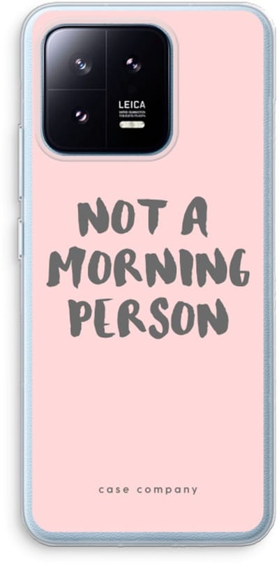 Case Company® - Hoesje geschikt voor Xiaomi 13 Pro hoesje - Morning person - Soft Cover Telefoonhoesje - Bescherming aan alle Kanten en Schermrand