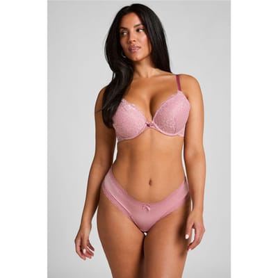 Hunkemöller Dames Lingerie Brazilian v-shape London - Roze - maat S