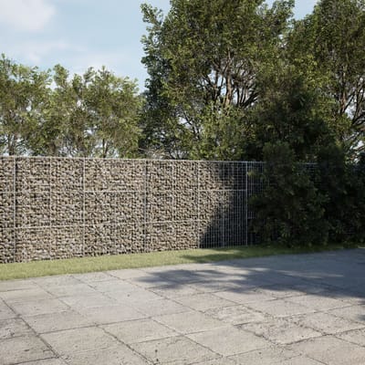 vidaXL - Schanskorf - 900x100x150 - cm - gegalvaniseerd - ijzer - zilverkleurig