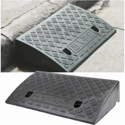 Drempelhelling - Instaphelling Oprit - Mobiliteit Verbeteren - Antislip Rubber - 50x22x6cm - Zwart