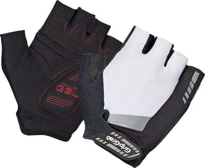 GripGrab - SuperGel Padded Korte Vinger Zomer Fietshandschoenen Wielrenhandschoenen met Padding - Wit - Unisex - Maat M