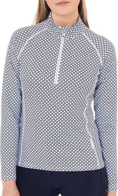Func Factory dames Longsleeve Shirley navy print maat 36
