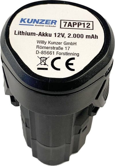 Kunzer 7APP12 Gereedschapsaccu 12 V 2 Ah Li-ion