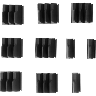 10 STUKS 24 Sleuven Magnetische Sleutelhouder Modulaire Gereedschapsorganizer Steeksleutel Opbergrek voor Offset Open zwart