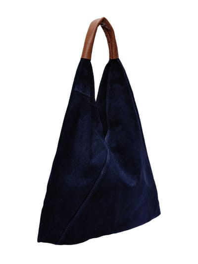 Anna Luchini Blauw   Rundleer Tas