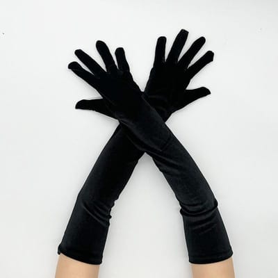 Dames 65cm/53cm Fluwelen Lange Handschoenen Avondjurk Etiquette Warme Handschoenen Retro Stijl Banket Elasticiteit 1920s Avond Opera Handschoenen One Size