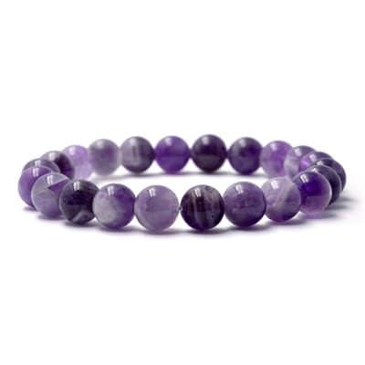 Bixorp Gems Droom Amethist Edelstenen Armband - Gepolijste Edelsteen Kralenarmband