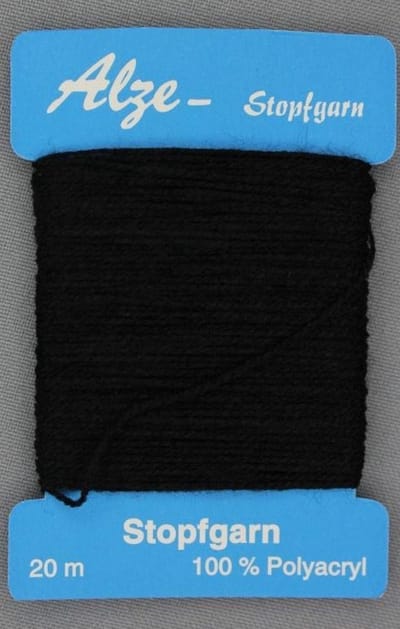 stopgaren zwart - col. 820 - Alze - 100% polyacryl - 5 kaartjes - 5 x 20m