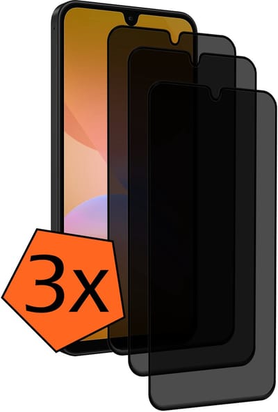 Screenprotector - 3 Stuks - Geschikt voor Samsung Galaxy A26 - Privacy Filter - Gehard Glas - Beschermglas - Tempered Glass - Screen Protector