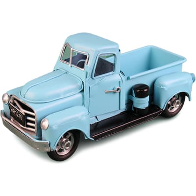 Vintage Metalen Klassieke Rustieke Pick-up Truck Rood Kerstmis Huis Kantoor Decor blauw