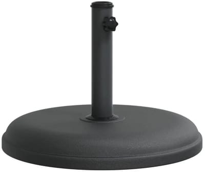 Bresht Parasolvoet - Universeel - Betonvulling - Eenvoudige montage - Gereedschapsvrije bevestiging - Rond - Zwart - 44,5 x 31,5 cm